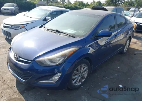2016 Hyundai Elantra Se from USA, damaged, VIN 5NPDH4AE7GH734546